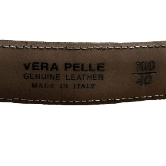 Vera Pelle Belt Genuine Leather Made in Italy 100/40 Dania for Andrew’s - Picture 8 of 8